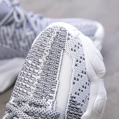 Inner increase flying knit sports high heels Ooho