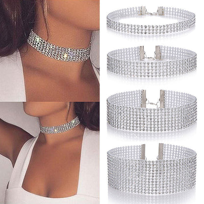 Fashion Women Full Crystal Rhinestone Choker Necklace Wedding Jewelry Chokers Necklaces For Women Ooho
