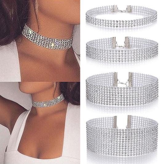 Fashion Women Full Crystal Rhinestone Choker Necklace Wedding Jewelry Chokers Necklaces For Women Ooho