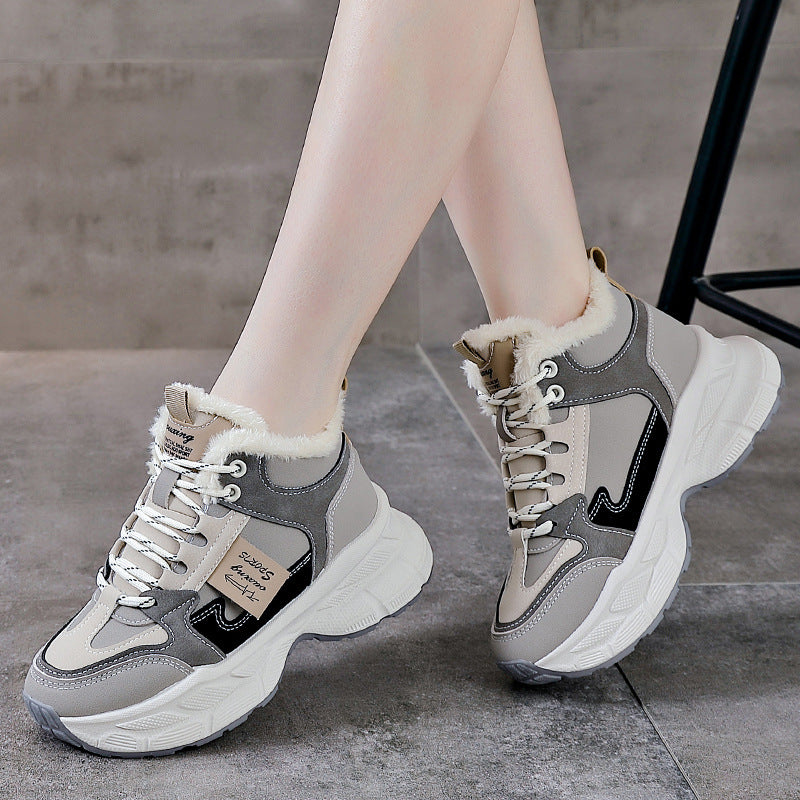 Winter Thermal Fleece-lined Sneakers Women Ooho