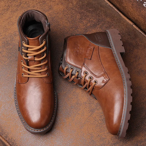Men's Boots Motorcycle Boots Mid-calf Ooho 