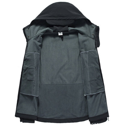 Soft Shell Jacket Men Windproof Hooded Jacket Ooho