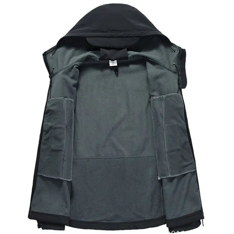 Soft Shell Jacket Men Windproof Hooded Jacket Ooho