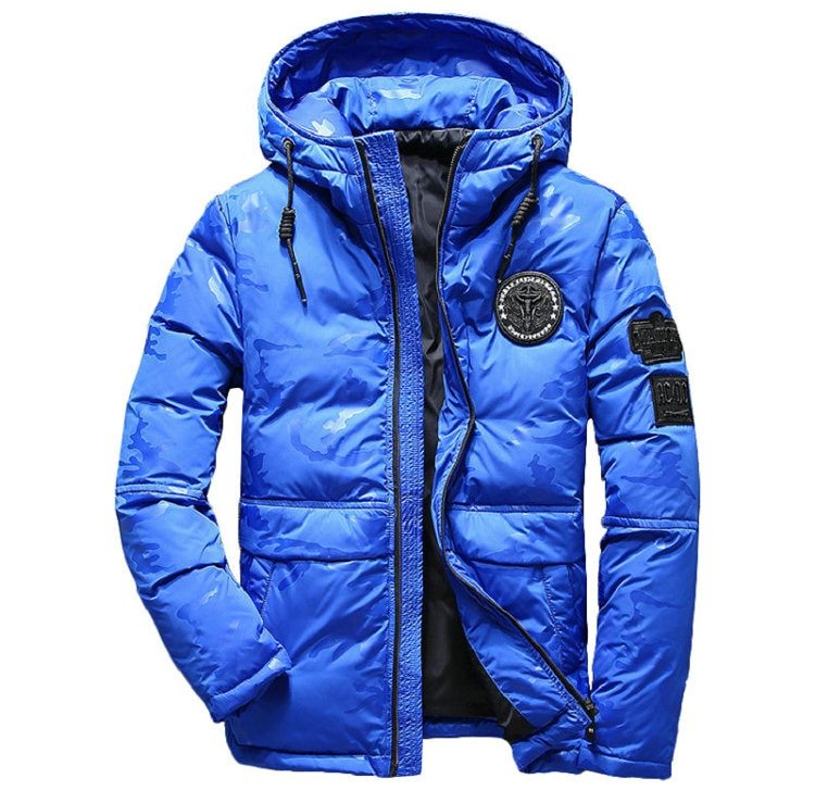 Camouflage Men's Winter Jacket Coat Hooded Casual Slim Down Parka Autumn Camo Windproof Warm Mens Overcoat Ooho