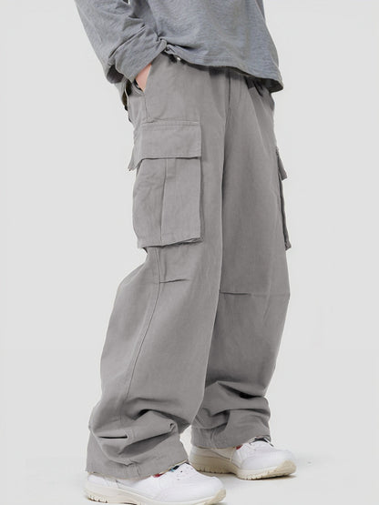 Loose Straight Track Pants Men Ooho