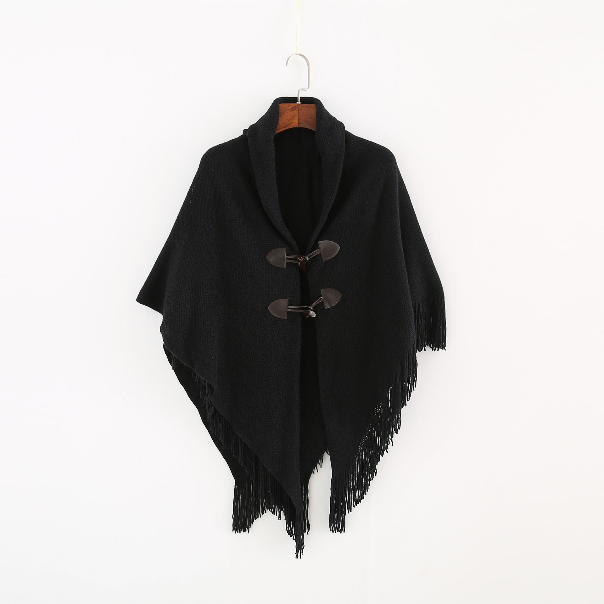 Winter Women's Loose Knitted Kimono Cardigan – Sleeveless Hooded Poncho Shawl Sweater Ooho