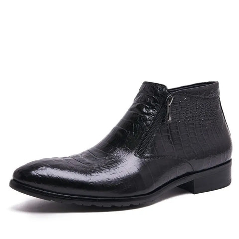 Trendy High-top Formal Business Leather Boots Ooho 
