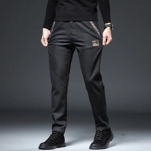 Embroidery Trend Slim Straight Pants Men Ooho