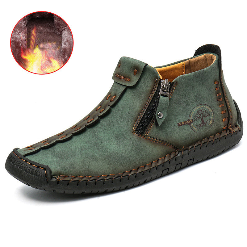Men Ankle Boots Zipper Outdoor Hiking Shoes Ooho