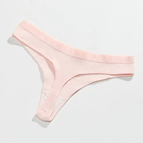 New Female Cotton Panties Low Thong Ooho
