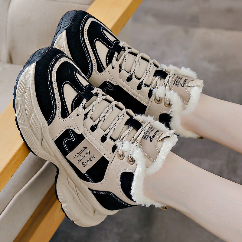 Winter Thermal Fleece-lined Sneakers Women Ooho