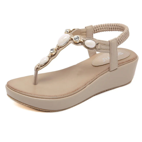 Ladies Wedge Plus Size Flip Flop Sandals Ooho