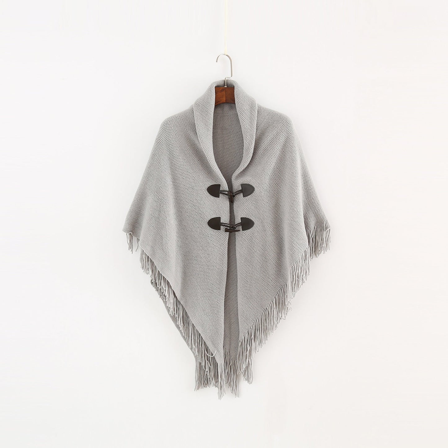 Winter Women's Loose Knitted Kimono Cardigan – Sleeveless Hooded Poncho Shawl Sweater Ooho