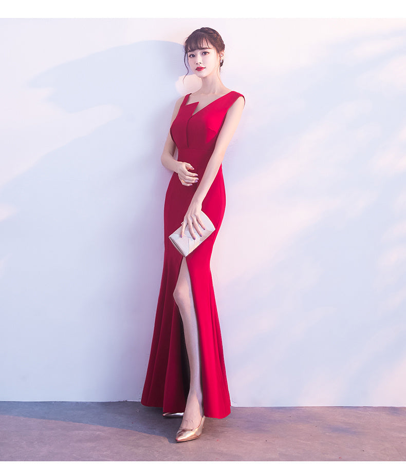 Elegant Fishtail A-Line Dress for Women | Slim Fit Flared Hem Dress Ooho