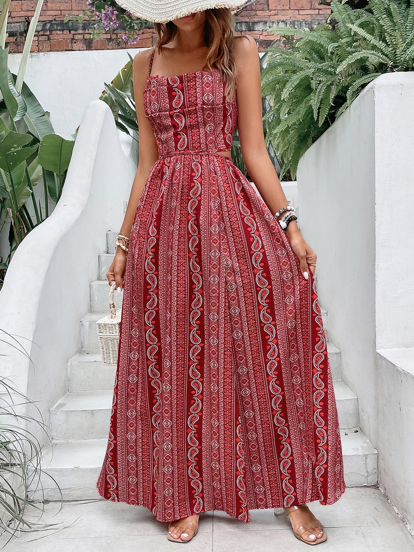 Slimming Bohemian Summer Slip Dress for Women | Trendy Casual Beach Dress Ooho