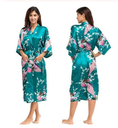 Satin Robes for Brides Wedding Robe Sleepwear Silk Ooho