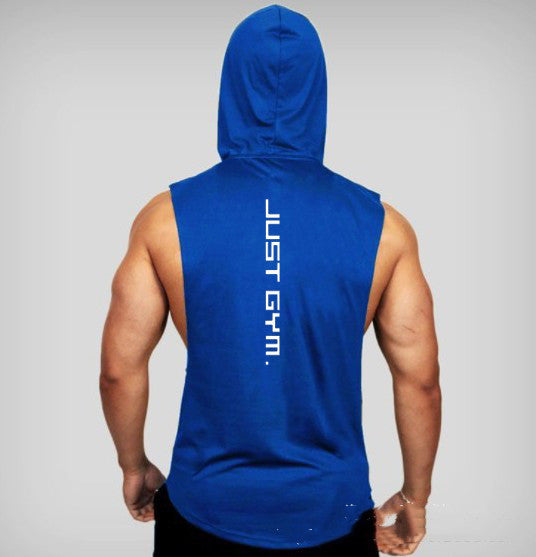 Fitness Vest Men Hooded Loose Clothes Ooho