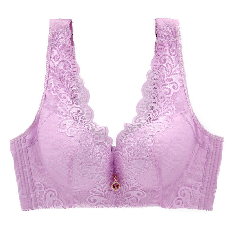 Oversized Bra Centerless Underwire Bra Wide Strap Adjuster Thin Large Cup Bra Ooho