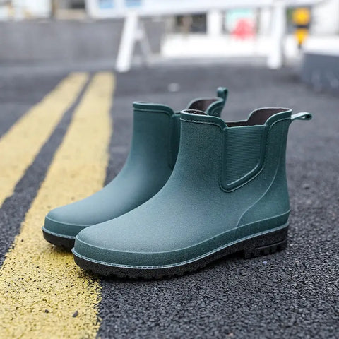 Short Tube Water Shoes Men Rain Boots Autumn And Winter Ooho 