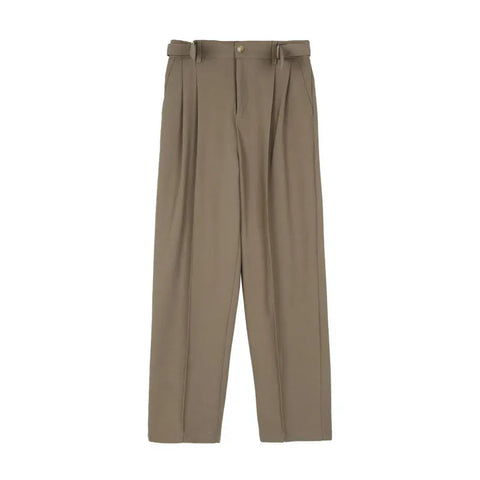 Non-iron Straight Suit Trousers Men Loose Casual Ooho