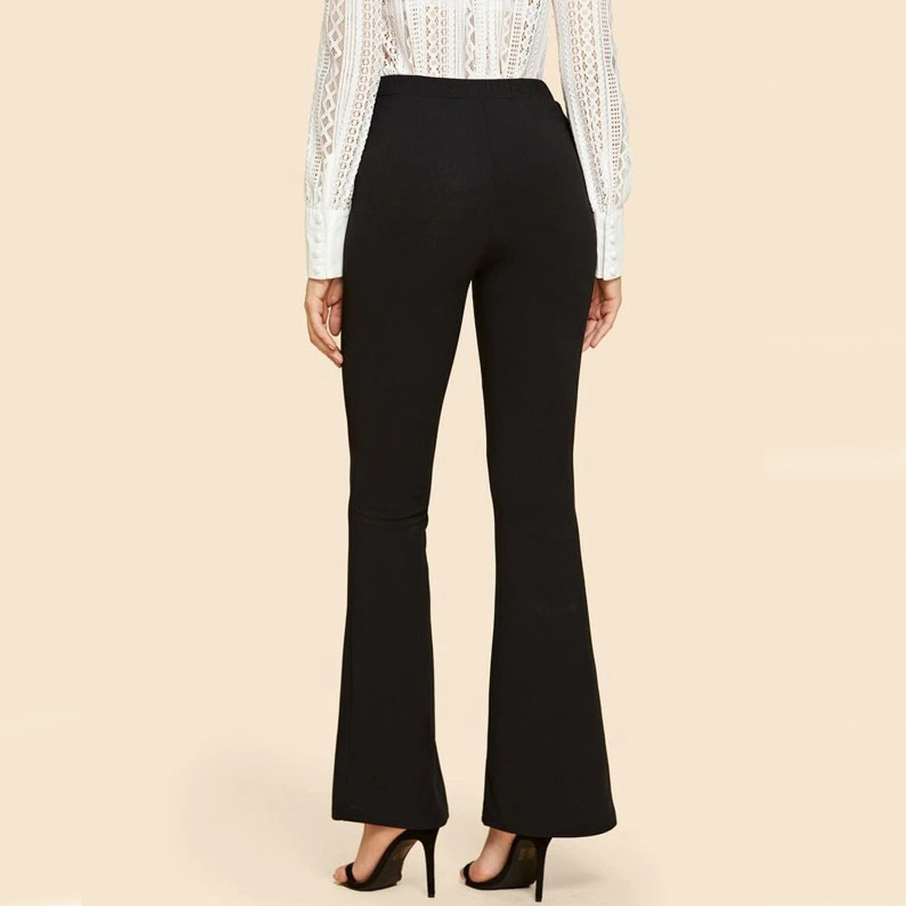 Women’s High-Waisted Casual Flared Pants | Professional & Stylish Ladies Trousers Ooho