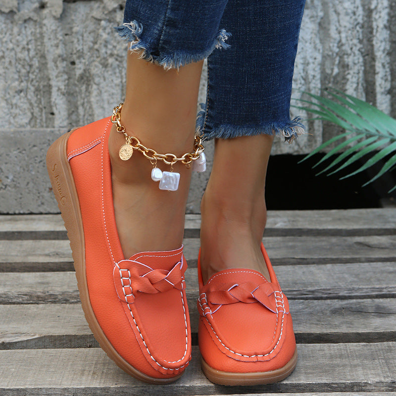 Women Flats Shoes Weave Design Soft Spring Summer Shoes Ooho