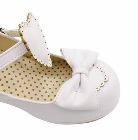 LINK Harajuku Lolita Pumps Patent Leather High Heels Solid Bowtie Maid Cosplay Shoes Soft Women Mary Janes Evening Shoes Ooho