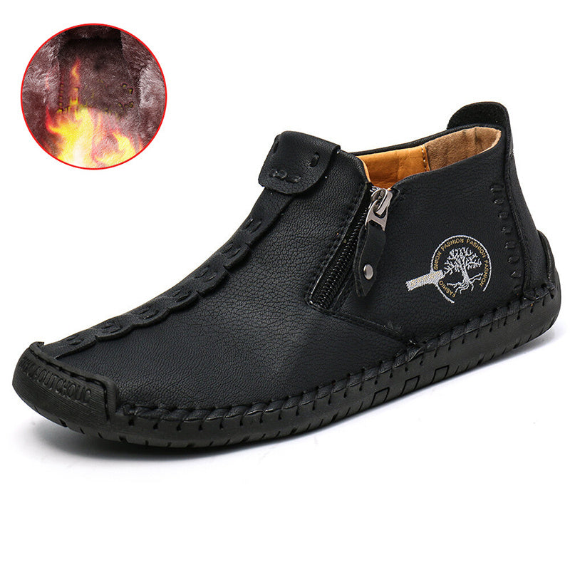 Men Ankle Boots Zipper Outdoor Hiking Shoes Ooho