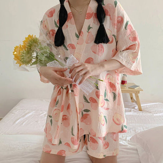 Pajama Sets Women Sweet Casual Simple Design Stylish Japanese Style