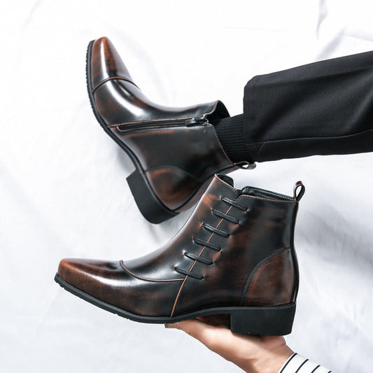 British Men Martin Boots Winter Ooho