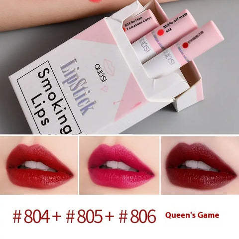 3-piece Smoke Tube Lipstick Kit Women Ooho