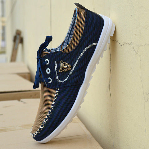 Men's casual canvas shoes Korean version of the trend of students large size canvas shoes Ooho