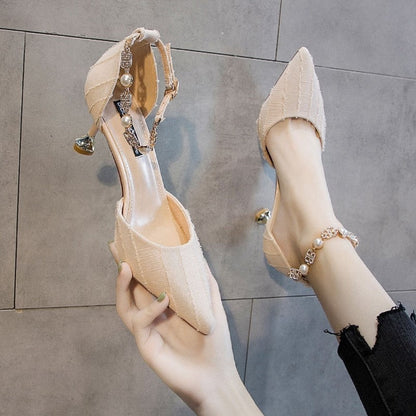 Female Buckle New Girl Fashion Pointed High Heels Ooho