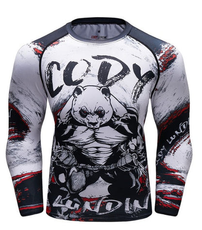 MMA Work Out Compression Rashguard T shirt Men VS PK Exercise 3D Fitness Tights Bodybuild Cross fit Rash Guard Ooho