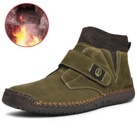 Velcro Shoes Men Ankle Boots Winter Sock Trainer Boots High Quality Ooho