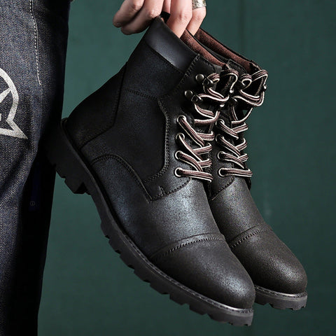 Fall Winter Men Boots British Style Ooho