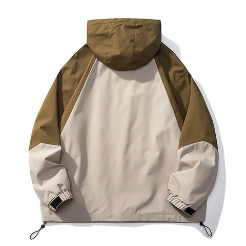 Fashion Colorblock Shell Jacket Men Ooho