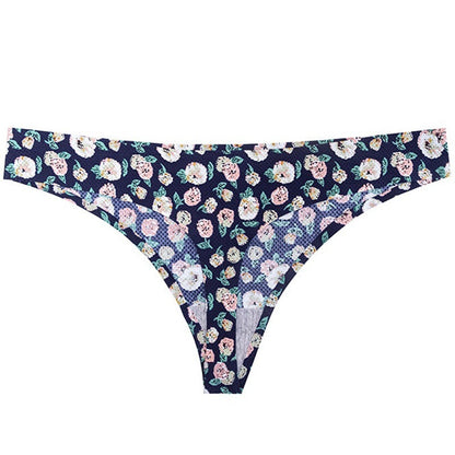 Printed Breathable One Piece Low Waist Thong Women Ooho