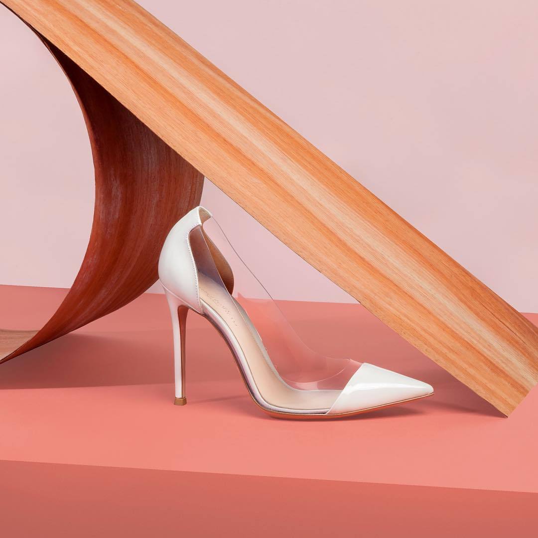 Black High-heeled Shoes Women Stilettos Transparent Nude Color Ooho