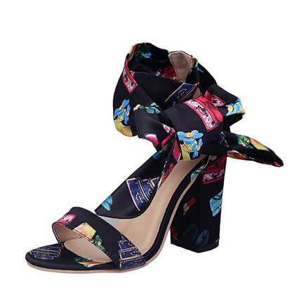 Print exchange strappy sandals Ooho