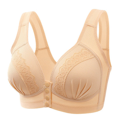 Bras For Women Front Closure Button Bra Wireless Bralette Push Up Brassiere Bra Tube Top Vest Underwear Ooho