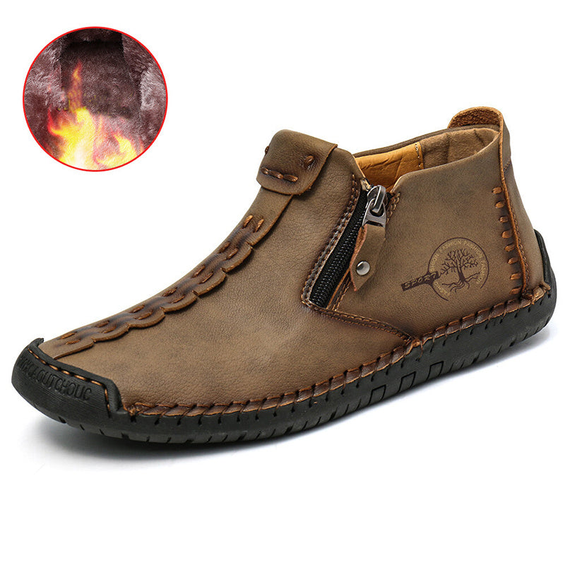 Men Ankle Boots Zipper Outdoor Hiking Shoes Ooho