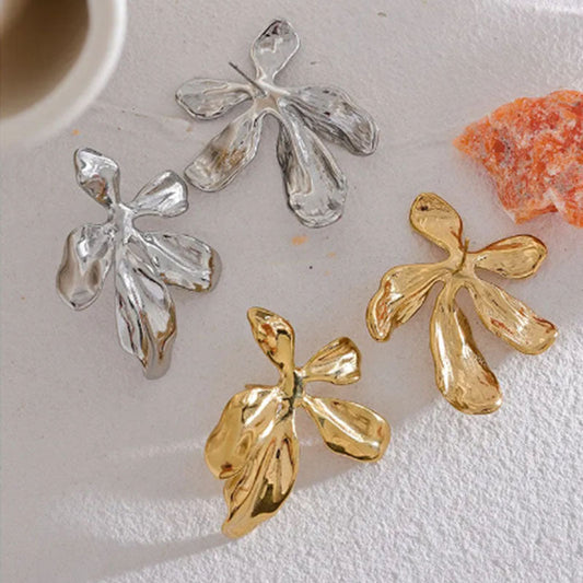 Fashion Metal Flower Earrings For Women Ooho