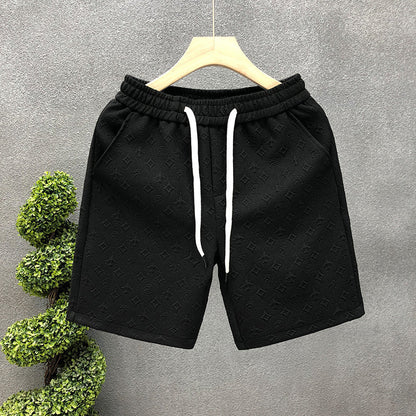 White Jacquard Shorts For Men Shorts Ooho