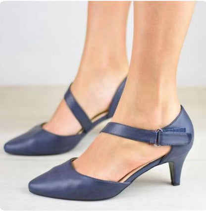Pointed Stiletto Heel Hollowed Sandals Women Ooho