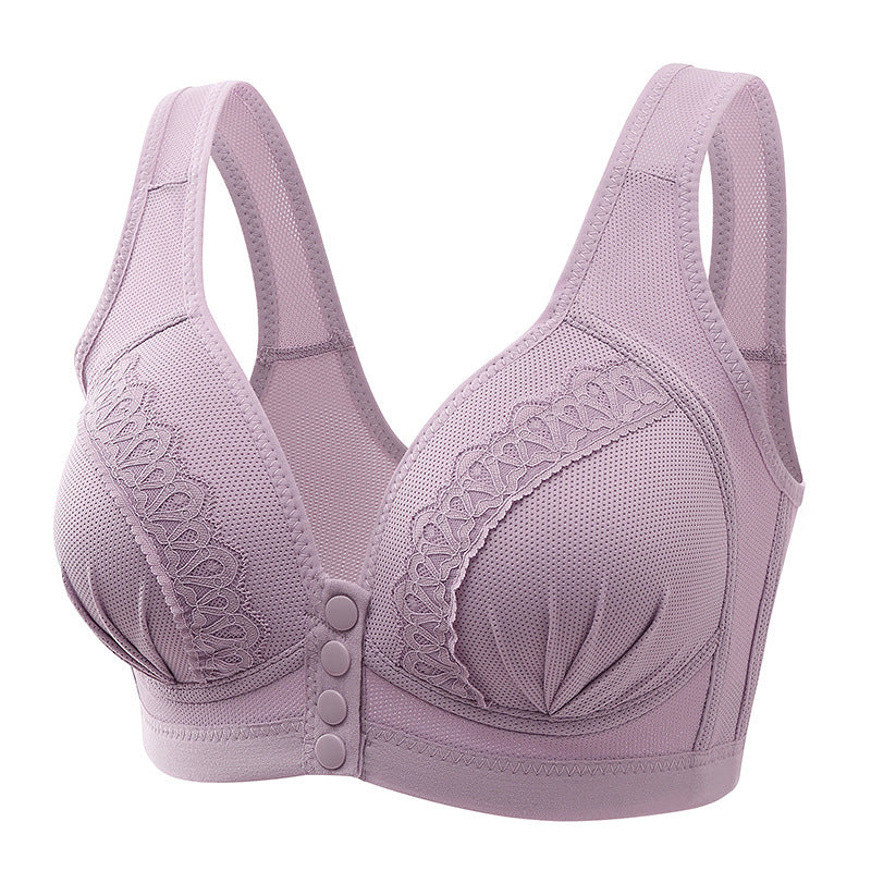 Bras For Women Front Closure Button Bra Wireless Bralette Push Up Brassiere Bra Tube Top Vest Underwear Ooho