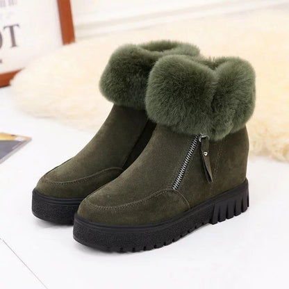 Inner Heightening Snow Boots Women Short Hairy Short Boots Ooho