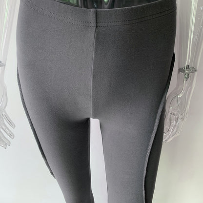 Cross Waist Micro Flare Trousers for Women | High Waist Slim Fit Ladies Pants