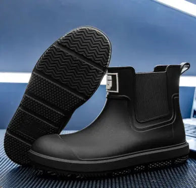 Short Tube Water Shoes Men Rain Boots Autumn And Winter Ooho 
