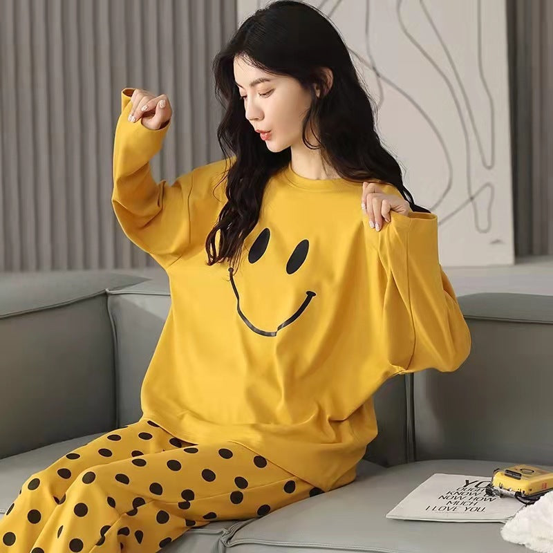 Pajamas Set Women Cute Cartoon Print Sleepwear 2 Piece Lounge Sets Ooho